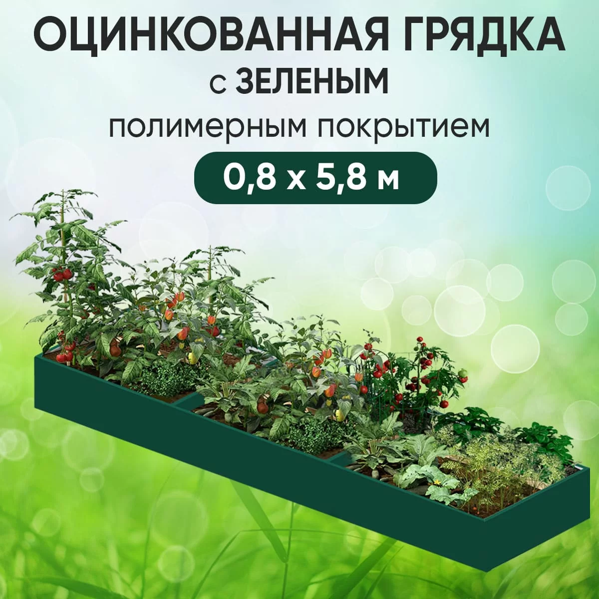 Грядка зеленая (0,8 х 5,8)